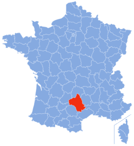 France Département Gard Carte