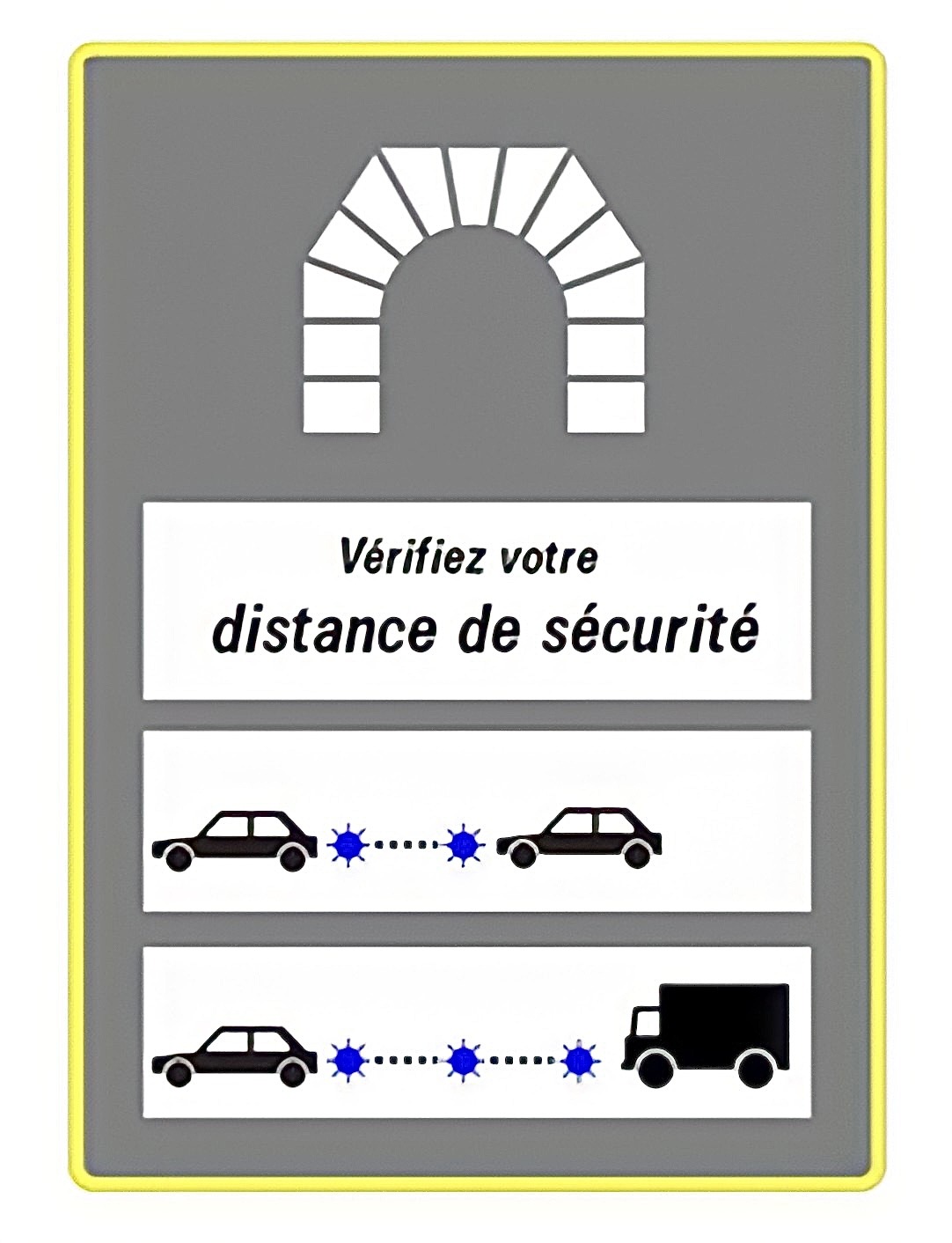 Code de la route Panneau Distance de sécurité